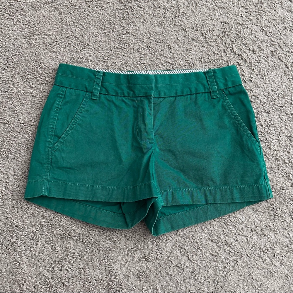 J.Crew Chino Broken-In Short Womens 0 Emerald Green